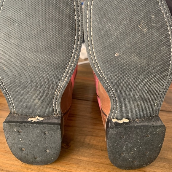 Girls Old West leather pink boots Size 1.5D - Picture 6 of 6